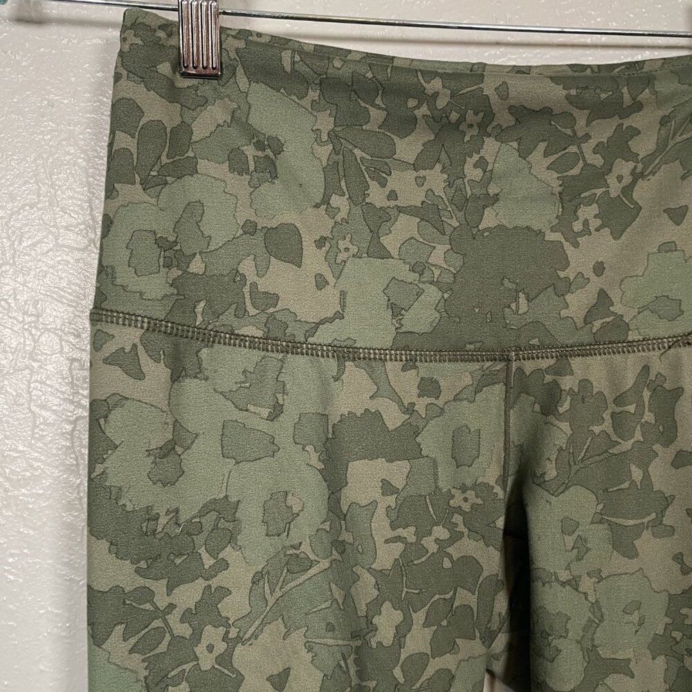 Prana Women S Green Floral Camo Kimble Printed 7/8 Leggings Pocket Athletic - Picture 4 of 10